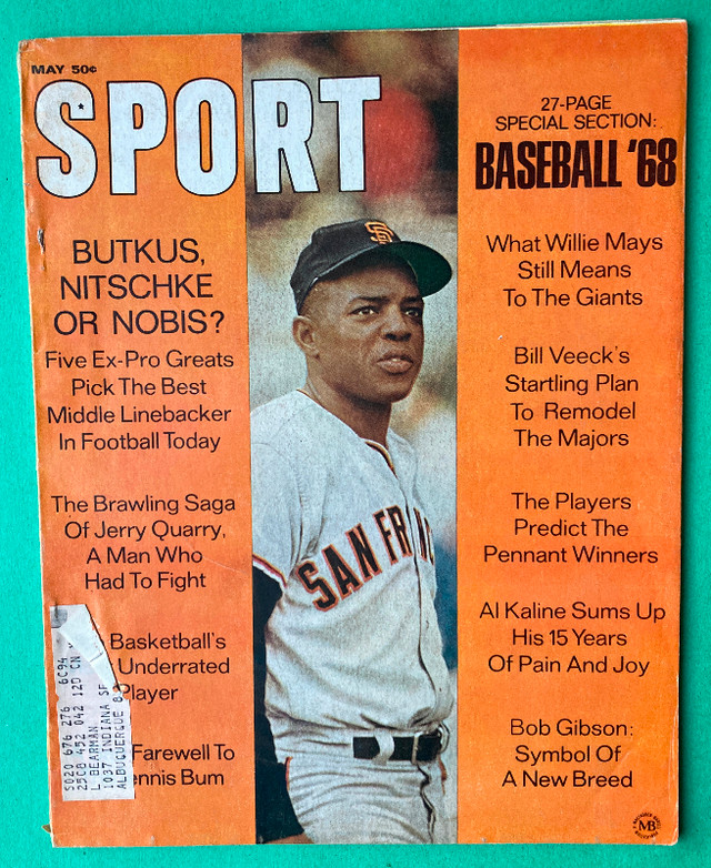 Sport Magazine, May 1968, Giants Willie Mays Cover in Arts & Collectibles in Dartmouth