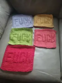 knitted swear dishcloths  calling all you potty mouths hurry