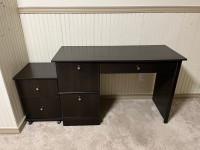 Desk and  filing cabinet 