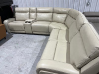 Power Reclining Leather Sectuonal - display