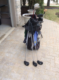 Complete golf club set with bag + several other woods/irons
