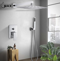 MAX FaucetsSquare Shower System Two Functions With Valve Chrome