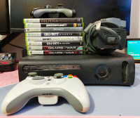 Xbox 360 elite console with games (120gb) Read description