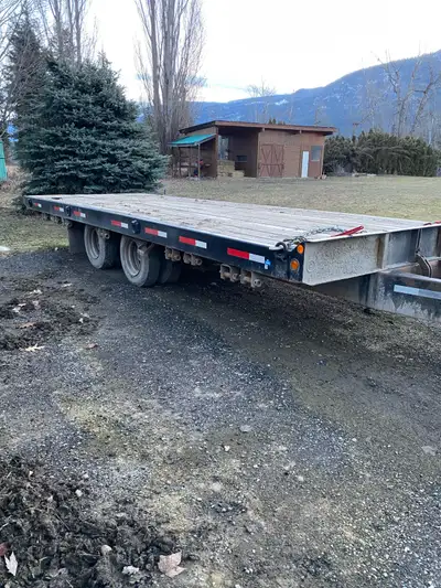 93 Trail Max tilt deck equipment trailer for sale. Two 20,000 lb axles Will have fresh certification...