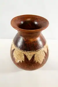 Egyptian Style Terracotta Outdoor/Indoor Vase - 10.5" H