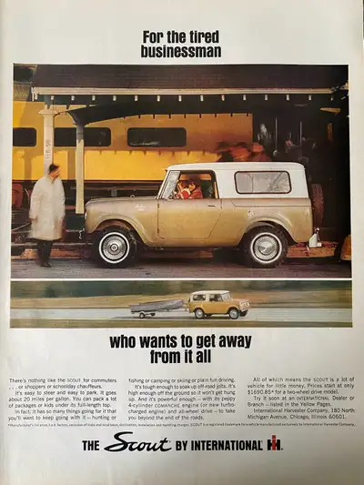 «For thé tired businessman who wants to get away from it all. » Dimensions : 10 1/4 inches wide by 1...