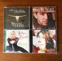 4 CDs Country - Shania - LeAnn Rimes - Brooks Dunn - Stevie