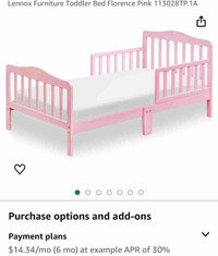 Toddler Bed Frames -Pink & White