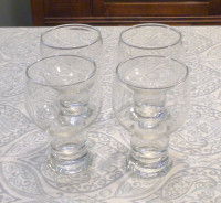 Set of Four Beer Water Goblets Glasses