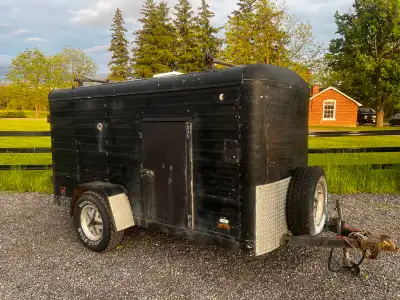 Looking to trade this enclosed trailer for a smaller one ideally a 4x6 or 8 This is a 5x10 and 5.5ft...