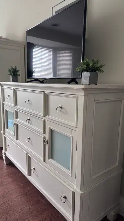 King Urban Barn Upholstered Bed and Matching furniture , View more