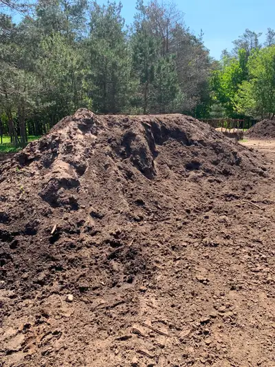 Fully composted cow manure - 2 years old. Great for gardens, top dressing, etc. $20/55” skid steer b...