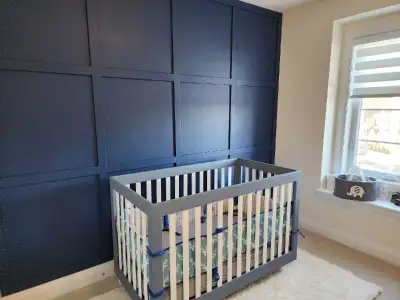 Elegant two-tone Baby Crib, View more
