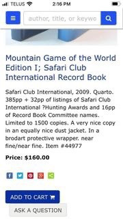 Mountain Game of the World hunting collector’s book in Arts & Collectibles in Victoria - Image 3