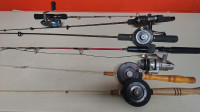 Ice fishing rod and rear combos