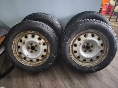 Barely used winter tires. Used for half a season and got a new vehicle over the summer. Used on a 20...