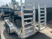 Remorque 6x14 aluminium essieux 7000 lbs