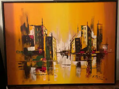 H. Pelletier painting .. 1972 ...... I am the original owner .... Wood frame .. Clean .. Smoke Free...