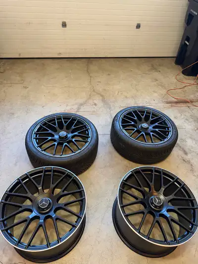 Wheels are in great condition Rear tires will need to be replaced Bolt Pattern 5x112 Centre Bore 66....