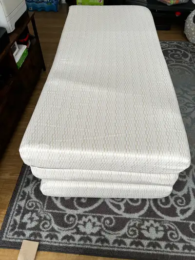Multifuncional Driffield Tri-fold 6'' Memory Foam Mattress，Portable Folding Mattress with Washable C...