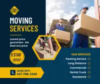 CHEAPEST MOVERS IN THE CITY- WE BEAT ANY PRICE  437-788-2240