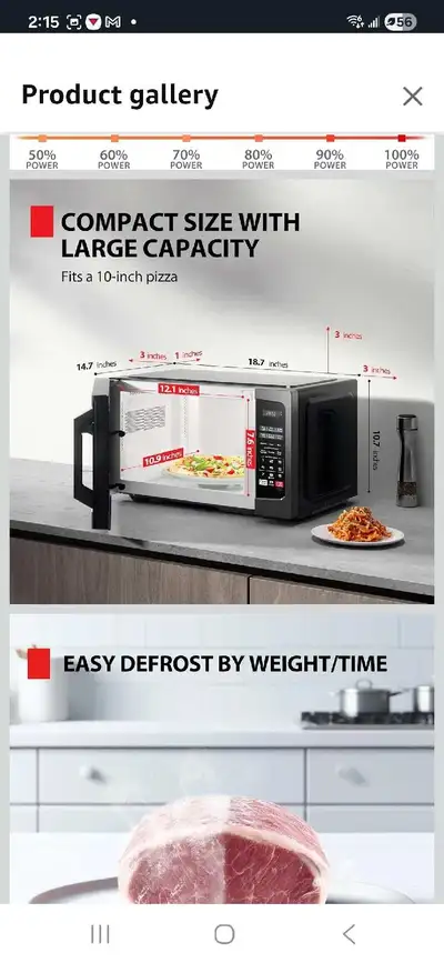 Toshiba ML-EM25P(BS)/CA Microwave, View more