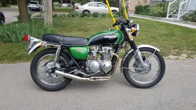1972 cb 500 four. Bike had a complete frame off restoration, and full engine rebuild. Upgraded to mo...