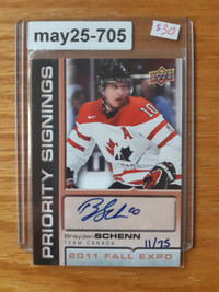 2011 12 Fall Expo Priority Signings BRAYDEN SCHENN Auto 11/75 PS