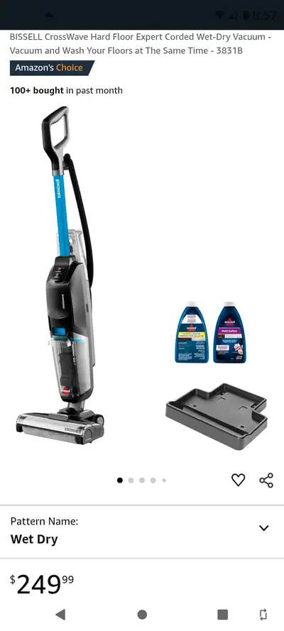 Bissell CrossWave Hard Floor Expert Model:3831B , View more