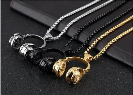 Music Headphone Pendant Necklace Jewellery for Men and Women in Jewellery & Watches in Winnipeg