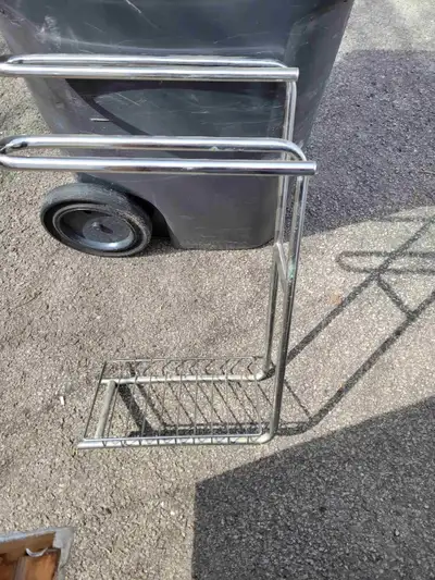 Bathroom Towel Rack with Shelf   Porte-serviettes de salle de ba, View more