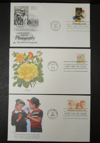 3 USA, 1978 & 1979 ASSORTED FIRST DAY OF ISSUE COVERS