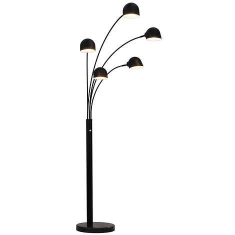 Modern Floor Lamp 5-Arm – Black Metal, Marble Base, Dimmable LED in Indoor Lighting & Fans in Kitchener / Waterloo - Image 2