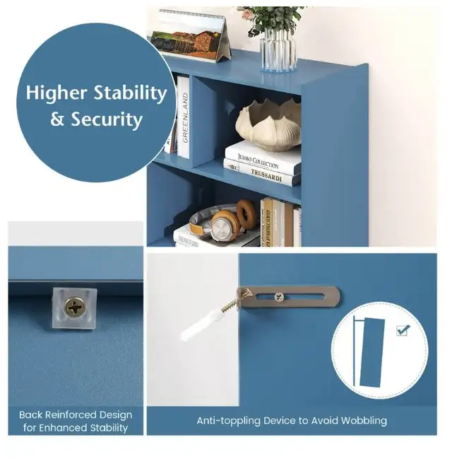  8 Cube 3-Tier Open Wooden Bookshelf & Toy Storage Organizer in Arts & Collectibles in City of Toronto - Image 8