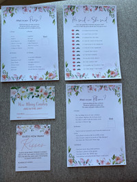 Bridal Shower Games - Printed 