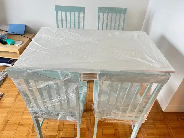 Solid Wood Condo Size Dining Table and 4 Chairs64634280421506122