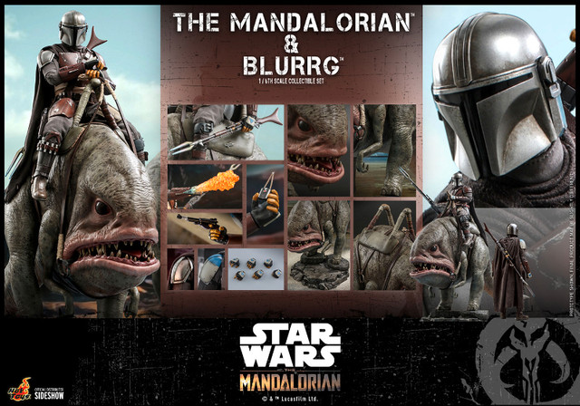 Star Wars The Mandalorian Mandalorian & Blurrg 1/6 Hot Toys dans Jouets et jeux  à Ville de Montréal
