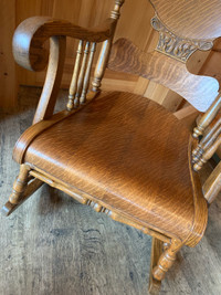 Antique Oak Rocking Chair 