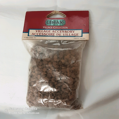 Vintage, New unopened old stock 4" bag of loose Olde Stone Rocks for landscaping, stacking walls, lo...