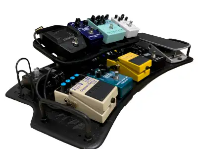 Handmade Pedalboard and dust cover (effects pedals not included), View more
