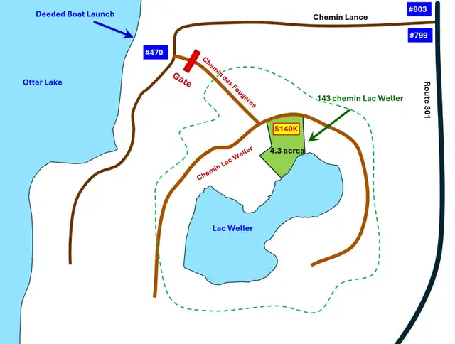 4-Acre Waterfront Cottage Lot