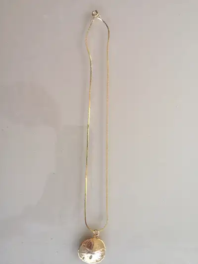 Gold Platted Sand Dollar Necklace, View more