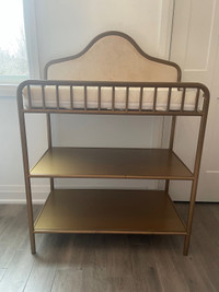 Gold and Whote Changing Table