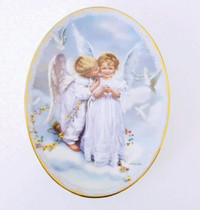 Angel Kisses plate by Sandra Kuck's On Angel's Wings collection