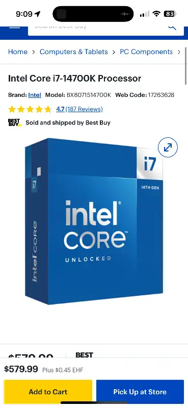 Intel Core 17-14700K Desktop Processor, 20 cores , have recit