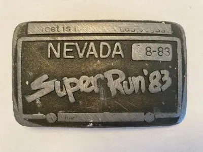VINTAGE 1983 NEVADA Super Run '83 Belt Buckle Street Rods, View more