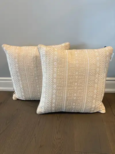 urban barn beige/creme toss pillows ret $119, View more