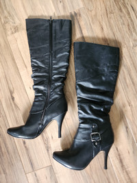 Women's tall black boots (size 8.5)