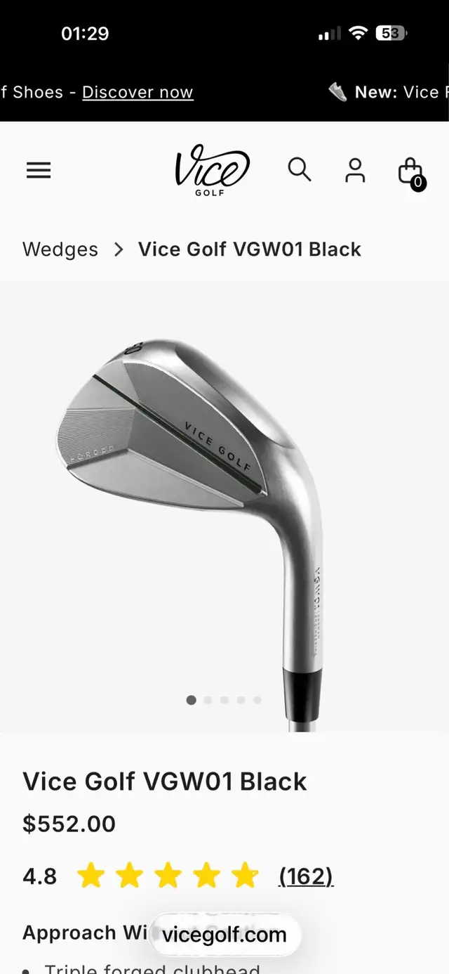 Vice Golf RH Full-face Wedge Set in Golf in Oshawa / Durham Region - Image 11