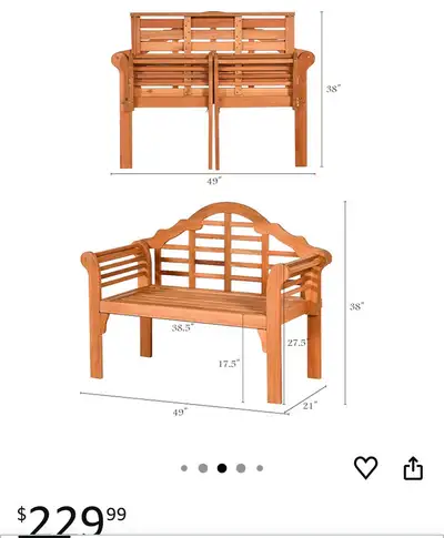 ✨ Foldable Outdoor Park Bench – Easy Setup & Storage! ✨, View more